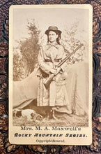 Load image into Gallery viewer, Rare CDV Photo - Martha MAXWELL Colorado Naturalist Hunter Taxidermist