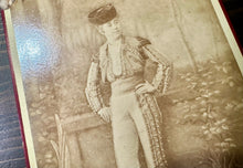 Load image into Gallery viewer, Rare Female Bullfighter Matador Mexico 1890s Antique Cabinet Photo Mexican