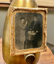 Load image into Gallery viewer, 1/6 Tintype Photo CIVIL WAR MUSICIANS Drummer & Flute Player