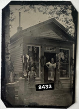 Load image into Gallery viewer, 1/4 Harness Shop Tintype Horse Advertising Sign 1880s Columbiana Ohio