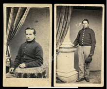 Load image into Gallery viewer, Two Young Civil War Soldiers Probably Brothers - Oswego New York Photographers