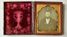Load image into Gallery viewer, Cool Cigar Smoking Character in Slicker Hat 6th Plate Daguerreotype