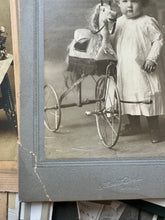 Load image into Gallery viewer, 50 Cabinet Photos & RPPC Mostly Children Toy Rocking Horse Long Hair 1800s 1900s
