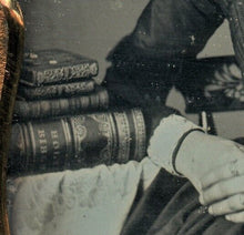Load image into Gallery viewer, Beautiful Woman with Bible & Daguerreotype Cases! Sealed ID'd Photo 1800s