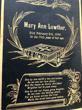 Load image into Gallery viewer, Lowther Family Lot Large 9" x 7" Imperial Photo & Mourning Card + Dog & Obituary