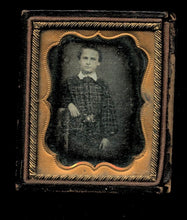 Load image into Gallery viewer, Unusual Obituary ID'd Maryland Boy ARTHUR SHRIVER 1/9 Daguerreotype 1850s Photo