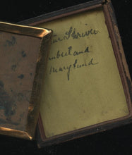 Load image into Gallery viewer, Unusual Obituary ID'd Maryland Boy ARTHUR SHRIVER 1/9 Daguerreotype 1850s Photo