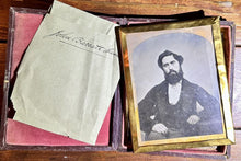 Load image into Gallery viewer, Near Half Plate Handsome ID'd Bearded Man Musician Church Organist Tinted Photo