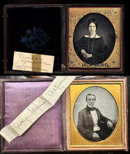 Load image into Gallery viewer, ID'd Husband & Wife Lot 1840s Daguerreotype & Ambrotype Mourning