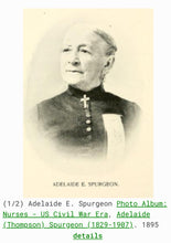 Load image into Gallery viewer, Rare Cabinet Card Civil War Nurse Adelaide Spurgeon Washington DC