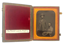 Load image into Gallery viewer, Excellent Half Plate Ambrotype by REHN of Two Men, One Holding Shotgun