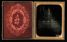 Load image into Gallery viewer, Rare Large 1850s Ambrotype of a Wooded Cemetery / Graveyard