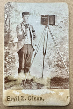 Load image into Gallery viewer, Photographer with Camera on Tripod 1890s Cabinet Photo