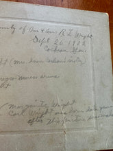 Load image into Gallery viewer, Young African American Nanny & ID'd Wright Family, Cochran, Georgia 1900s