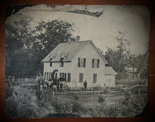 Load image into Gallery viewer, Large Full Whole Plate Outdoor Tintype People House Funeral Party?