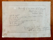 Load image into Gallery viewer, Young African American Nanny & ID'd Wright Family, Cochran, Georgia 1900s