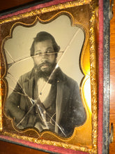 Load image into Gallery viewer, Rare African American Ambrotype Photo Black Man Slave Era 1850s Antique 1800s