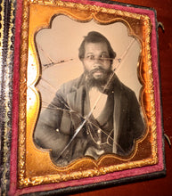 Load image into Gallery viewer, Rare African American Ambrotype Photo Black Man Slave Era 1850s Antique 1800s