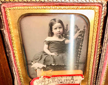 Load image into Gallery viewer, 2 Beautiful Sealed Daguerreotypes ID'd Girl Philadelphia Photographer Van Loan
