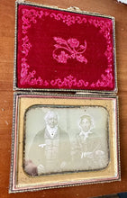Load image into Gallery viewer, 6x4 Half Plate Daguerreotype Photo Older Distinguished Man & Wife, Tinted Bonnet