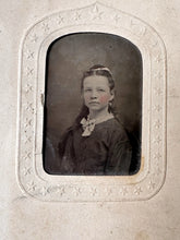 Load image into Gallery viewer, Civil War Era Tintypes Little Girls Sisters Friends Patriotic Mats Tinted 1860s