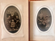 Load image into Gallery viewer, Leather Album 48 Antique Tintype Photo 1860s 1870 1880 1890s Victorian Men Women