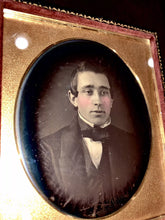 Load image into Gallery viewer, Handsome Man, Tinted Cheeks, Full Case, Daguerreotype Photo 1850s Portrait