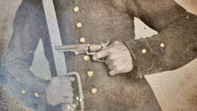 Load image into Gallery viewer, Ambrotype Photo Armed Confederate Civil War Soldier Bowie Knife Tinted Gun 1860s