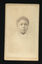 Load image into Gallery viewer, Antique CDV Photo ID'd Black African American Girl from TOPEKA KANSAS