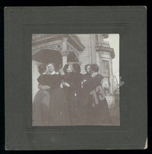 Load image into Gallery viewer, Group of Women Girlfriends KISSING BEE NOT HUSKING BEE- Circa 1900 Photo