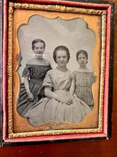 Load image into Gallery viewer, Unusual Large Girl! 1/4 Ambrotype Photo ID'D Bedford Massachusetts Sisters