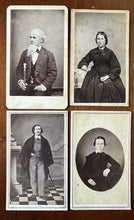 Load image into Gallery viewer, RARE Lot of 4 Colonel Elmer Ellsworth & Family ~ CDV Photos Civil War Soldier