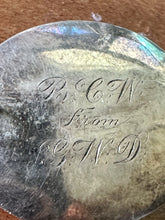 Load image into Gallery viewer, Engraved 1840s Antique Braided Hair Brooch Pin Mourning Jewelry