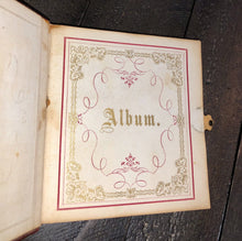 Load image into Gallery viewer, Miniature 1860s Photo Album + 63 Gem Tintypes Mostly Young Men & Boys