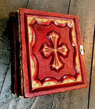 Load image into Gallery viewer, Miniature 1860s Photo Album + 63 Gem Tintypes Mostly Young Men & Boys