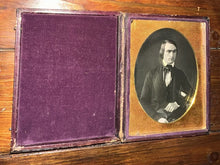 Load image into Gallery viewer, 1840s 1/4 Daguerreotype Photo Man Plumbe Case? Old Note in Case from 1974!