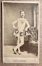 Load image into Gallery viewer, Billy Andrews Circus Clown with BARNUM - DIED IN INSANE ASLYUM! CDV Photo