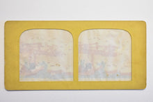 Load image into Gallery viewer, Amazing 1860s Tissue Stereoview Photo ~ Skeleton Army Boat Race!