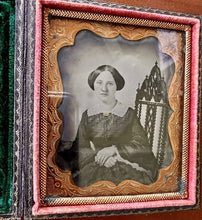 Load image into Gallery viewer, 1850s 1/6 Ambrotype Pretty Victorian Woman Philadelphia Photographer Cased Photo