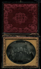 Load image into Gallery viewer, 1850S AMBROTYPE PHOTO 1/6 OUTDOOR MORMON LDS MARRIAGE? ANTIQUE 1800s