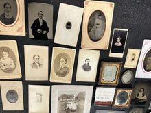 Load image into Gallery viewer, Antique Photo Lot CDV Tintype Cabinet Card Daguerreotype Ambrotype Dog 1860s