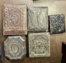 Load image into Gallery viewer, Antique Photo Lot 1/4 Relievo 1/6 1/9 Ambrotypes Tintypes Union Cases Man Woman