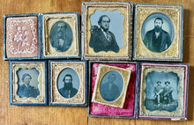 Load image into Gallery viewer, Lot Of Antique Photos Of Men Incl Sheriff / Police Ambrotype Tintype 1850s 1860s