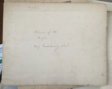 Load image into Gallery viewer, Boarding Club Antique Group Photo Winter of 1893 with Woman Holding Pet Cat