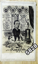 Load image into Gallery viewer, Very Rare Advertising CDV KING OF CLUBS / Kehoe’s Indian Clubs Caricature 1860s