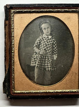Load image into Gallery viewer, 1/6 Plate Daguerreotype Boy Standing on Chair Holding Toy Sword - SEALED