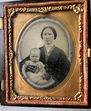 Load image into Gallery viewer, Man Wife & Baby - Two Ambrotype Photos in 1850s Union Case - Dog Carrying Basket