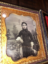 Load image into Gallery viewer, Double 1/6 Daguerreotypes Little Girls, Sisters, MOP Case Collins Massachusetts