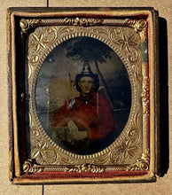 Load image into Gallery viewer, Fireman Tintype - FRANKLIN HOSE #1, Troy New York, Antique Photo 1860s 1/6