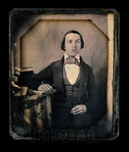 Load image into Gallery viewer, 1840s Daguerreotype Photo School Boy Leather Shew Case